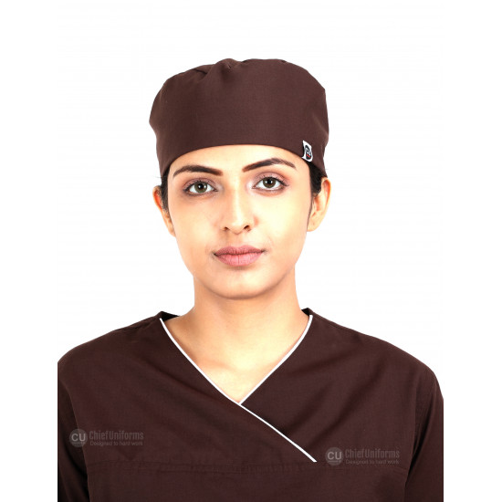 Medlooks Scrub Suit set piping design for Women/Female with Matching Scrub Cap