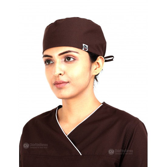 Medlooks Scrub Suit set piping design for Women/Female with Matching Scrub Cap