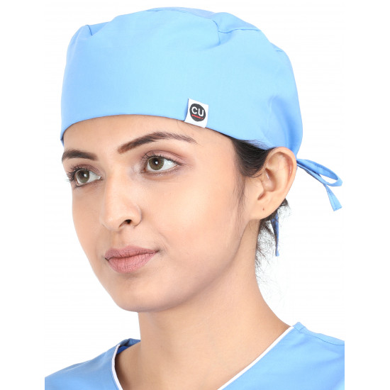 Medlooks Scrub Suit set piping design for Women/Female with Matching Scrub Cap