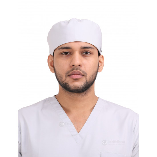 Medlooks Unisex Scrub Suit set V-Neck 3 Pocket Top and Cargo Type Trouser with Matching Scrub Cap