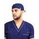 Medlooks Unisex Scrub Suit set piping design V-Neck 3 Pocket Top and Cargo Type Trouser with Matching Scrub Cap