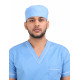 Medlooks Unisex Scrub Suit set piping design V-Neck 3 Pocket Top and Cargo Type Trouser with Matching Scrub Cap
