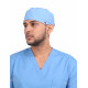 Medlooks Unisex Scrub Suit set V-Neck 3 Pocket Top and Cargo Type Trouser with Matching Scrub Cap