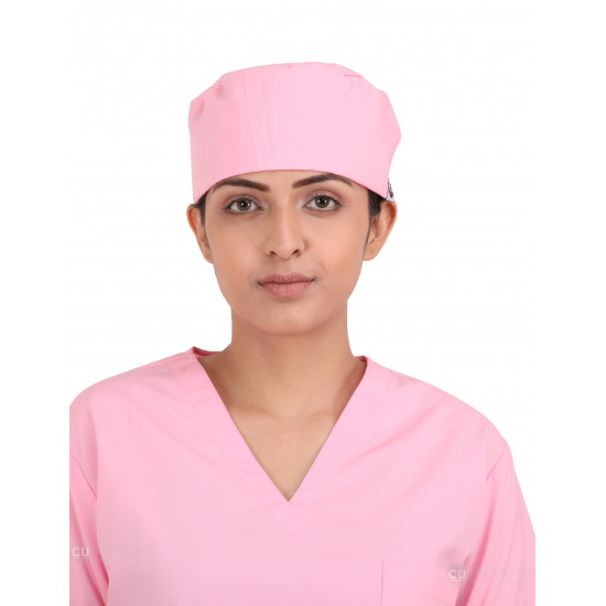 Medlooks Unisex Scrub Suit set V-Neck 3 Pocket Top and Cargo Type Trouser with Matching Scrub Cap