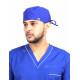 Medlooks Unisex Scrub Suit set piping design V-Neck 3 Pocket Top and Cargo Type Trouser with Matching Scrub Cap