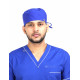 Medlooks Unisex Scrub Suit set piping design V-Neck 3 Pocket Top and Cargo Type Trouser with Matching Scrub Cap