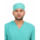 Medlooks Unisex Scrub Suit set V-Neck 3 Pocket Top and Cargo Type Trouser with Matching Scrub Cap