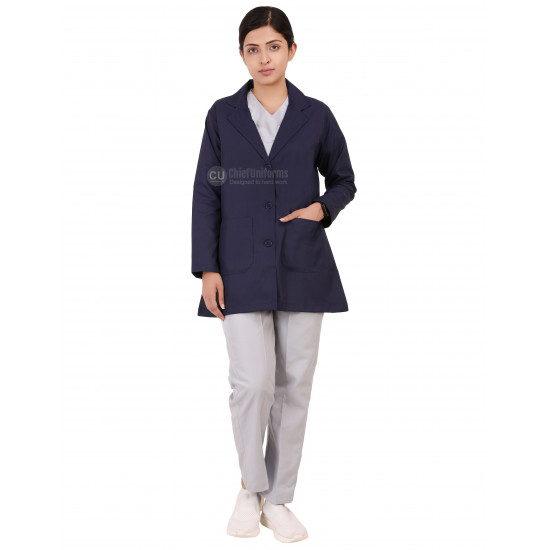 Medlooks Doctor's Apron Lab Coat Full Sleeves for Women/Female
