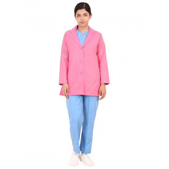 Medlooks Doctor's Apron Lab Coat Full Sleeves for Women/Female