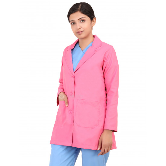 Medlooks Doctor's Apron Lab Coat Full Sleeves for Women/Female