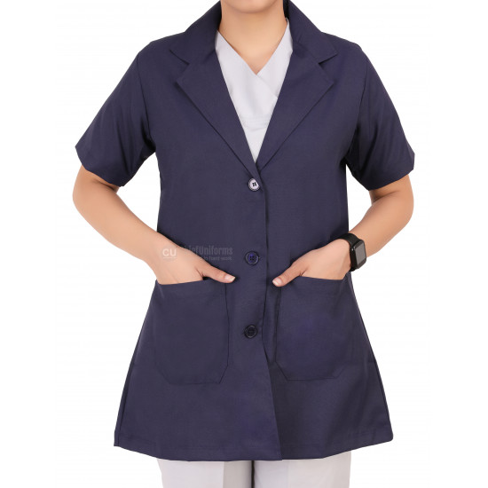 Medlooks Doctor's Apron Lab Coat Half Sleeves for Women/Female