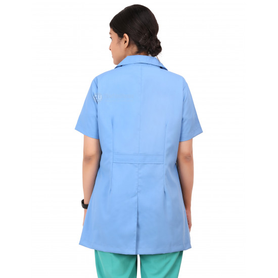 Medlooks Doctor's Apron Lab Coat Half Sleeves for Women/Female