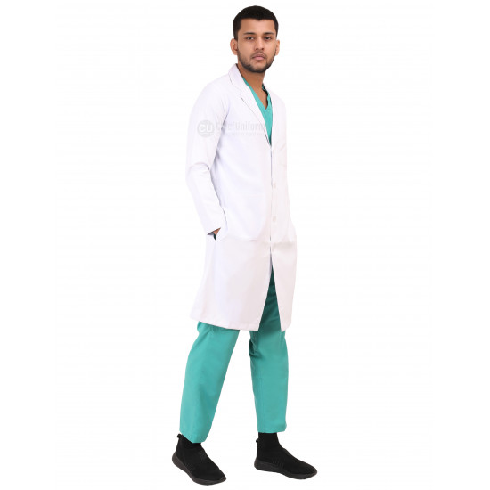 Medlooks Doctor's Apron Lab Coat Full Sleeves Long