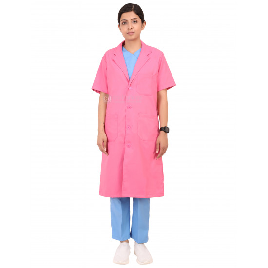 Medlooks Doctor's Apron Lab Coat Half Sleeves Long