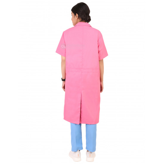 Medlooks Doctor's Apron Lab Coat Half Sleeves Long