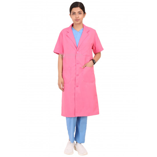 Medlooks Doctor's Apron Lab Coat Half Sleeves Long
