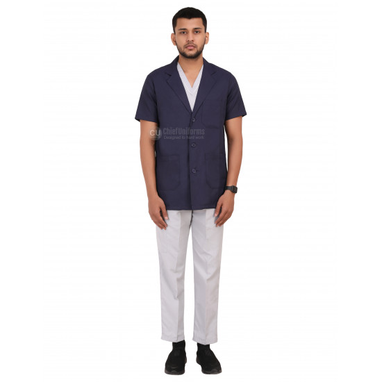 Medlooks Doctor's Apron Lab Coat Half Sleeves