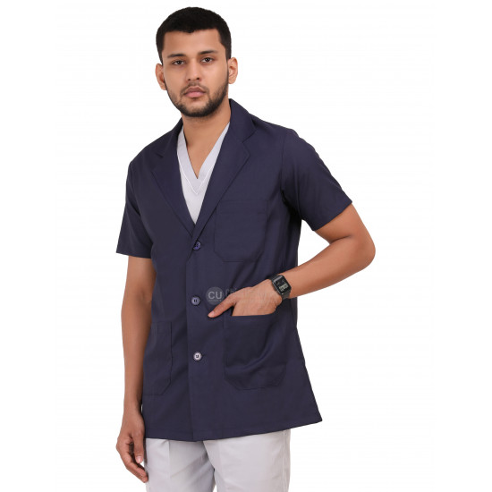 Medlooks Doctor's Apron Lab Coat Half Sleeves