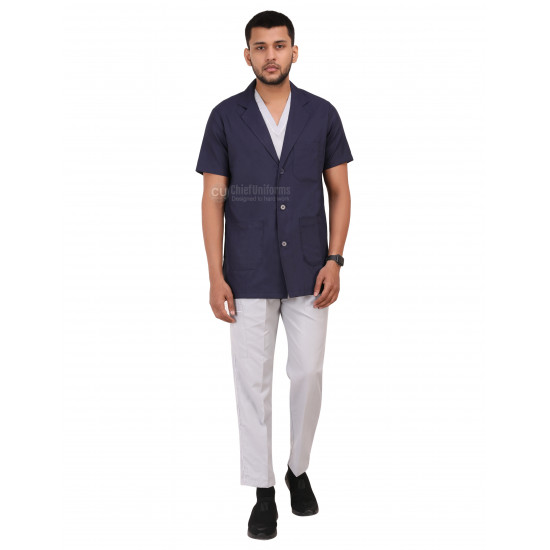 Medlooks Doctor's Apron Lab Coat Half Sleeves