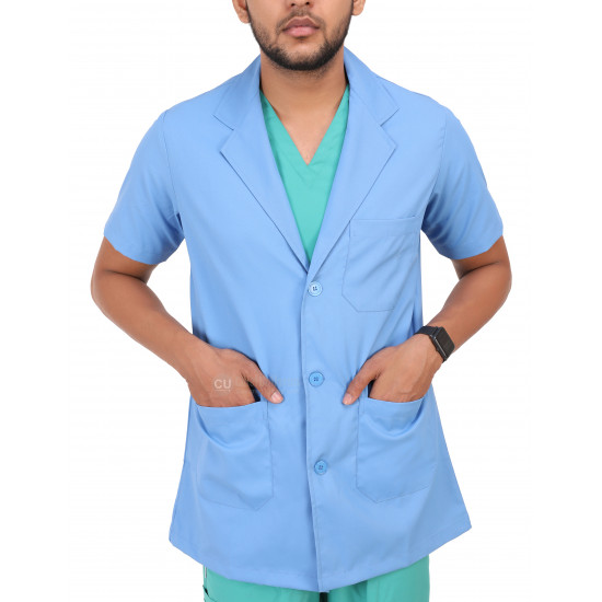 Medlooks Doctor's Apron Lab Coat Half Sleeves