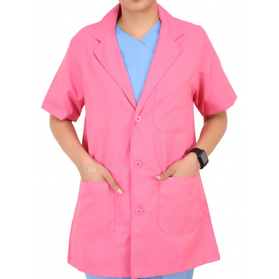 Medlooks Doctor's Apron Lab Coat Half Sleeves