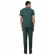 Medlooks Unisex Scrub Suit set piping design V-Neck 3 Pocket Top and Cargo Type Trouser with Matching Scrub Cap
