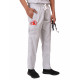 Medlooks Unisex Scrub Suit set piping design V-Neck 3 Pocket Top and Cargo Type Trouser with Matching Scrub Cap