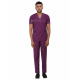 Medlooks Unisex Scrub Suit set piping design V-Neck 3 Pocket Top and Cargo Type Trouser with Matching Scrub Cap