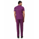 Medlooks Unisex Scrub Suit set piping design V-Neck 3 Pocket Top and Cargo Type Trouser with Matching Scrub Cap