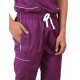 Medlooks Unisex Scrub Suit set with piping V-Neck 3 Pocket Top and Cargo Type Trouser