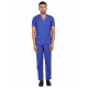 Medlooks Unisex Scrub Suit set piping design V-Neck 3 Pocket Top and Cargo Type Trouser with Matching Scrub Cap