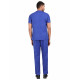 Medlooks Unisex Scrub Suit set piping design V-Neck 3 Pocket Top and Cargo Type Trouser with Matching Scrub Cap