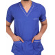 Medlooks Unisex Scrub Suit set piping design V-Neck 3 Pocket Top and Cargo Type Trouser with Matching Scrub Cap