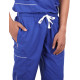 Medlooks Unisex Scrub Suit set with piping V-Neck 3 Pocket Top and Cargo Type Trouser
