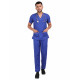Medlooks Unisex Scrub Suit set with piping V-Neck 3 Pocket Top and Cargo Type Trouser