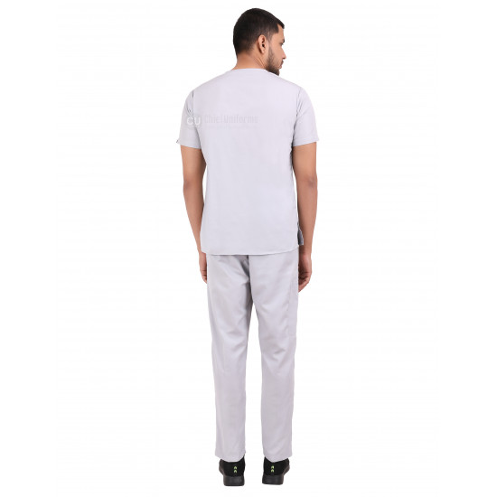 Medlooks Unisex Scrub Suit set V-Neck 3 Pocket Top and Cargo Type Trouser with Matching Scrub Cap