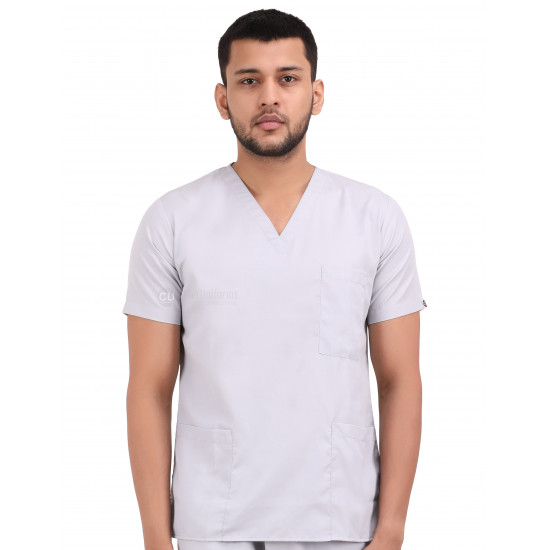 Medlooks Unisex Scrub Suit set V-Neck 3 Pocket Top and Cargo Type Trouser with Matching Scrub Cap