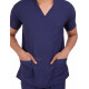 Medlooks Unisex Scrub Suit set V-Neck 3 Pocket Top and Cargo Type Trouser with Matching Scrub Cap