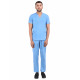 Medlooks Unisex Scrub Suit set V-Neck 3 Pocket Top and Cargo Type Trouser with Matching Scrub Cap