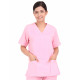 Medlooks Unisex Scrub Suit set V-Neck 3 Pocket Top and Cargo Type Trouser