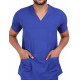 Medlooks Unisex Scrub Suit set V-Neck 3 Pocket Top and Cargo Type Trouser with Matching Scrub Cap