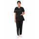 Medlooks Scrub Suit set piping design for Women/Female with Matching Scrub Cap