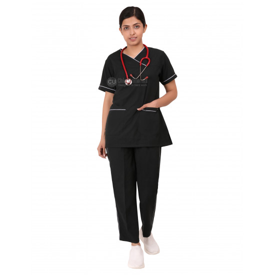 Medlooks Scrub Suit set with piping for Women/Female