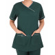 Medlooks Scrub Suit set piping design for Women/Female with Matching Scrub Cap