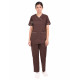 Medlooks Scrub Suit set piping design for Women/Female with Matching Scrub Cap