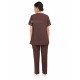 Medlooks Scrub Suit set piping design for Women/Female with Matching Scrub Cap