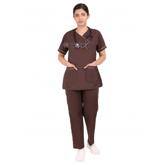 Medlooks Scrub Suit set with piping for Women/Female