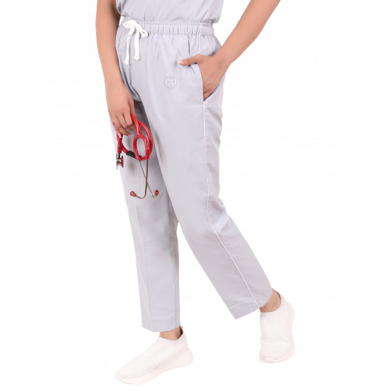 Medlooks Scrub Suit set piping design for Women/Female with Matching Scrub Cap