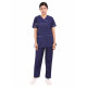 Medlooks Scrub Suit set piping design for Women/Female with Matching Scrub Cap