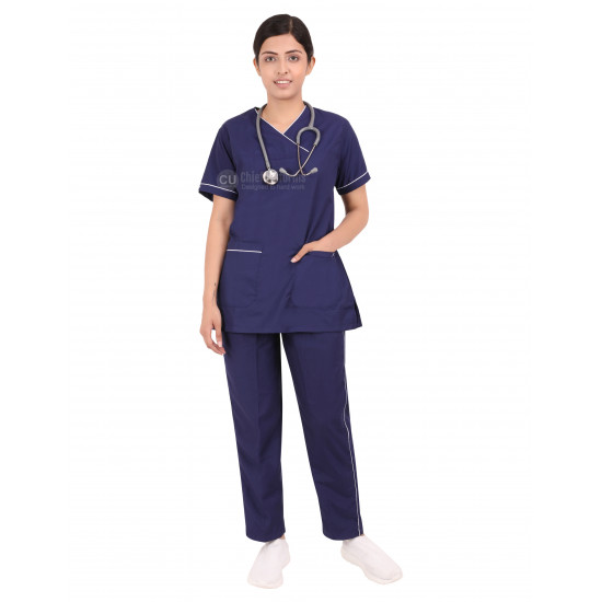 Medlooks Scrub Suit set with piping for Women/Female